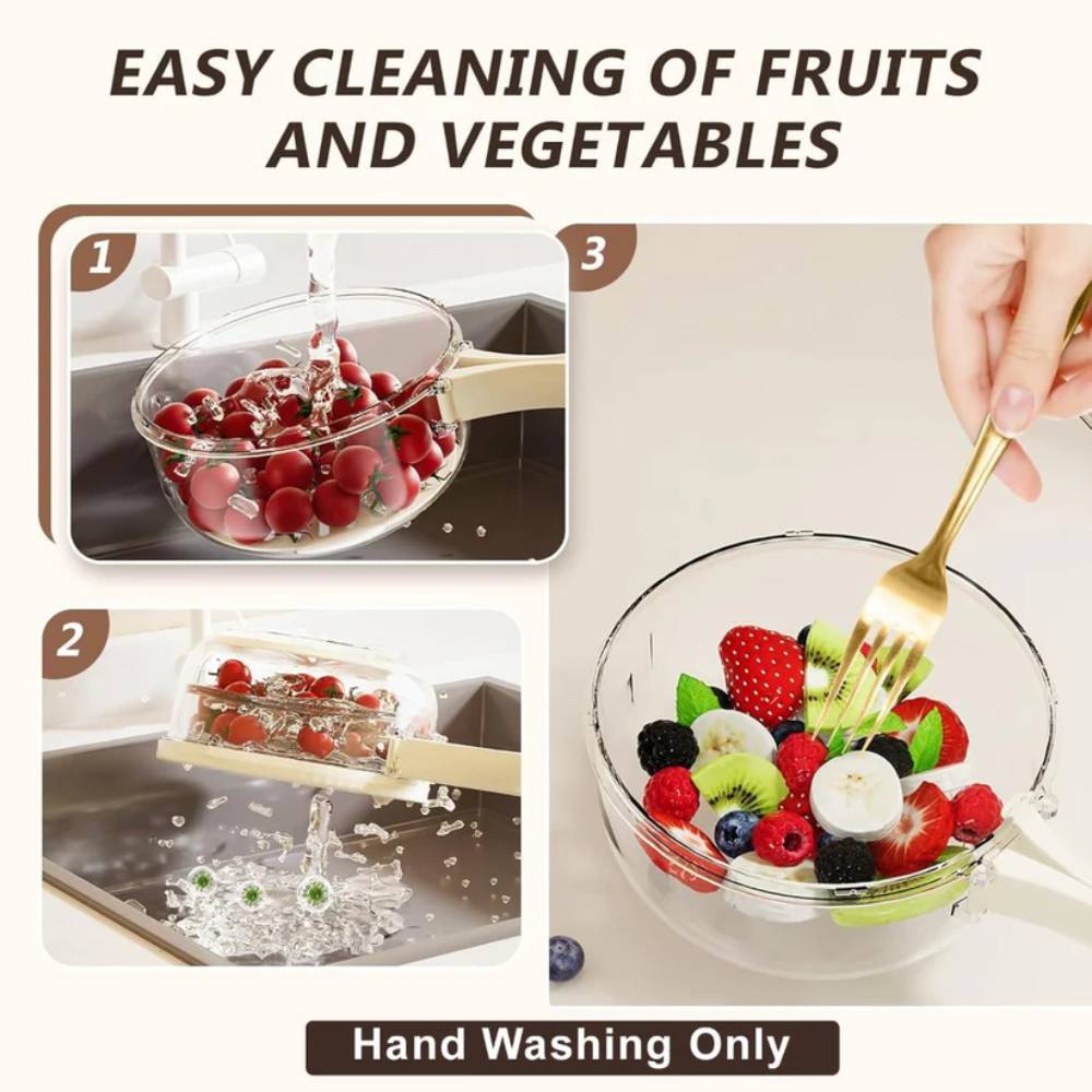 Fruit Washer + Spinning Colander Set, simple kitchen set for cleaning fruits and vegetables in Pakistan