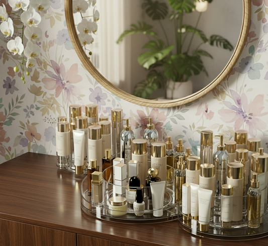 360° Rotating Makeup Organizer Tray