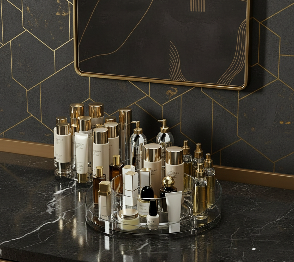 360° Rotating Makeup Organizer Tray