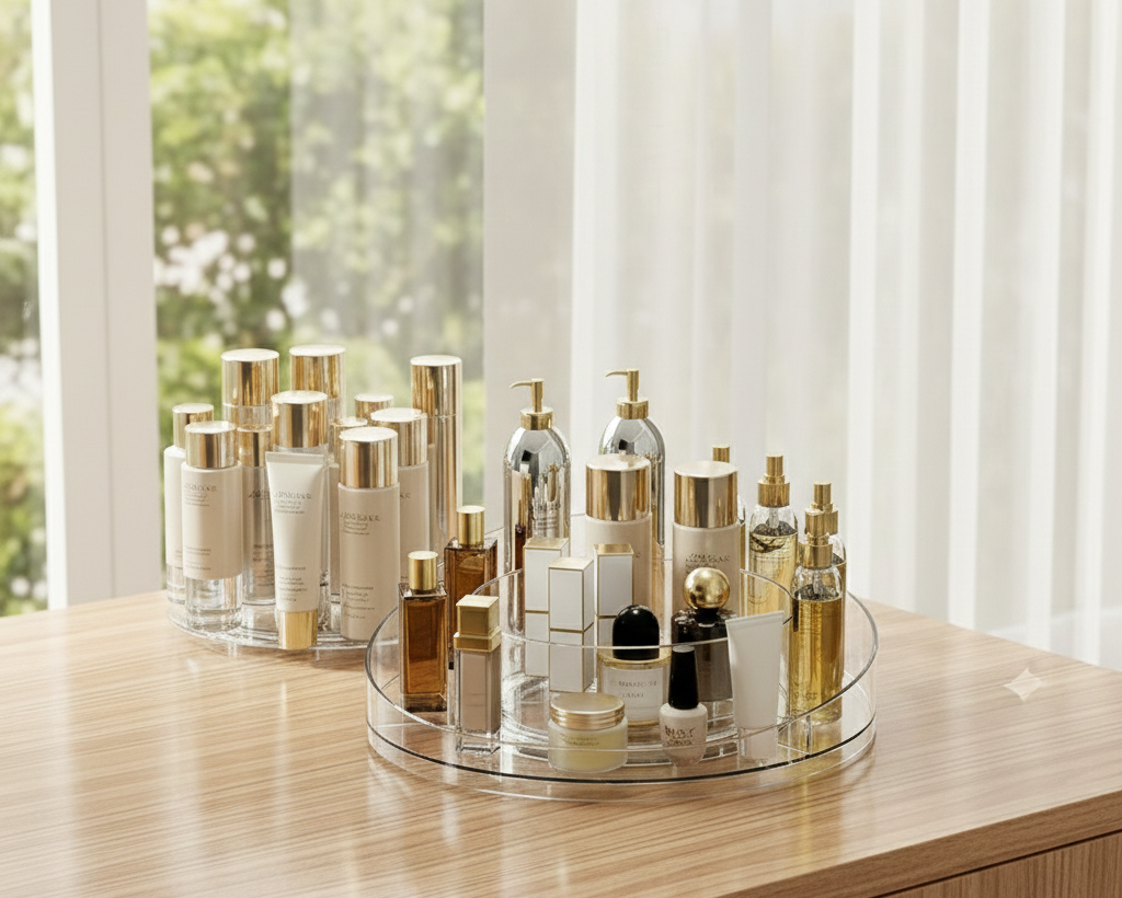 360° Rotating Makeup Organizer Tray