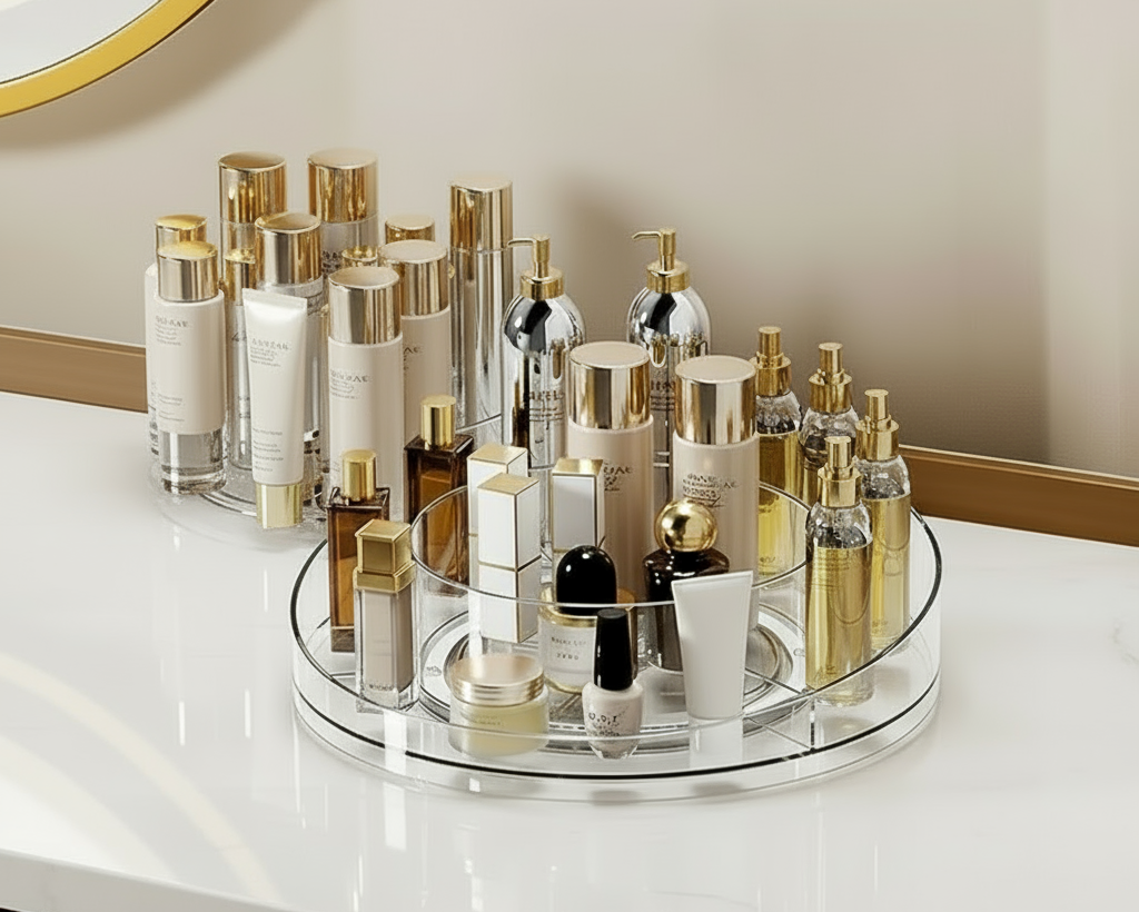 360° Rotating Makeup Organizer Tray