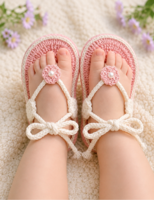 Handmade Crochet Baby Shoes