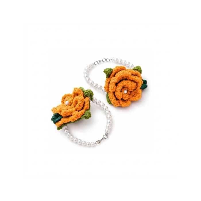 Handmade Crochet Gajry - Orange