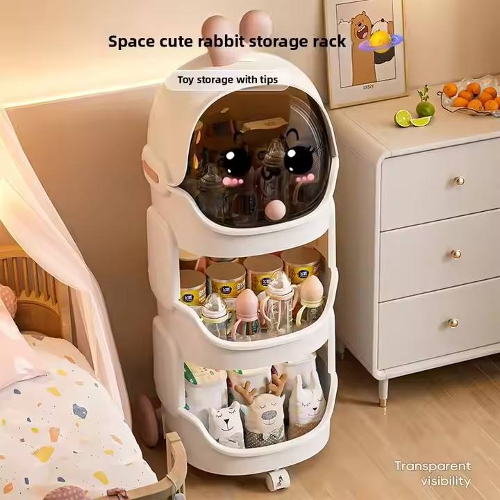 3-Tier Baby Storage Cart with Wheels