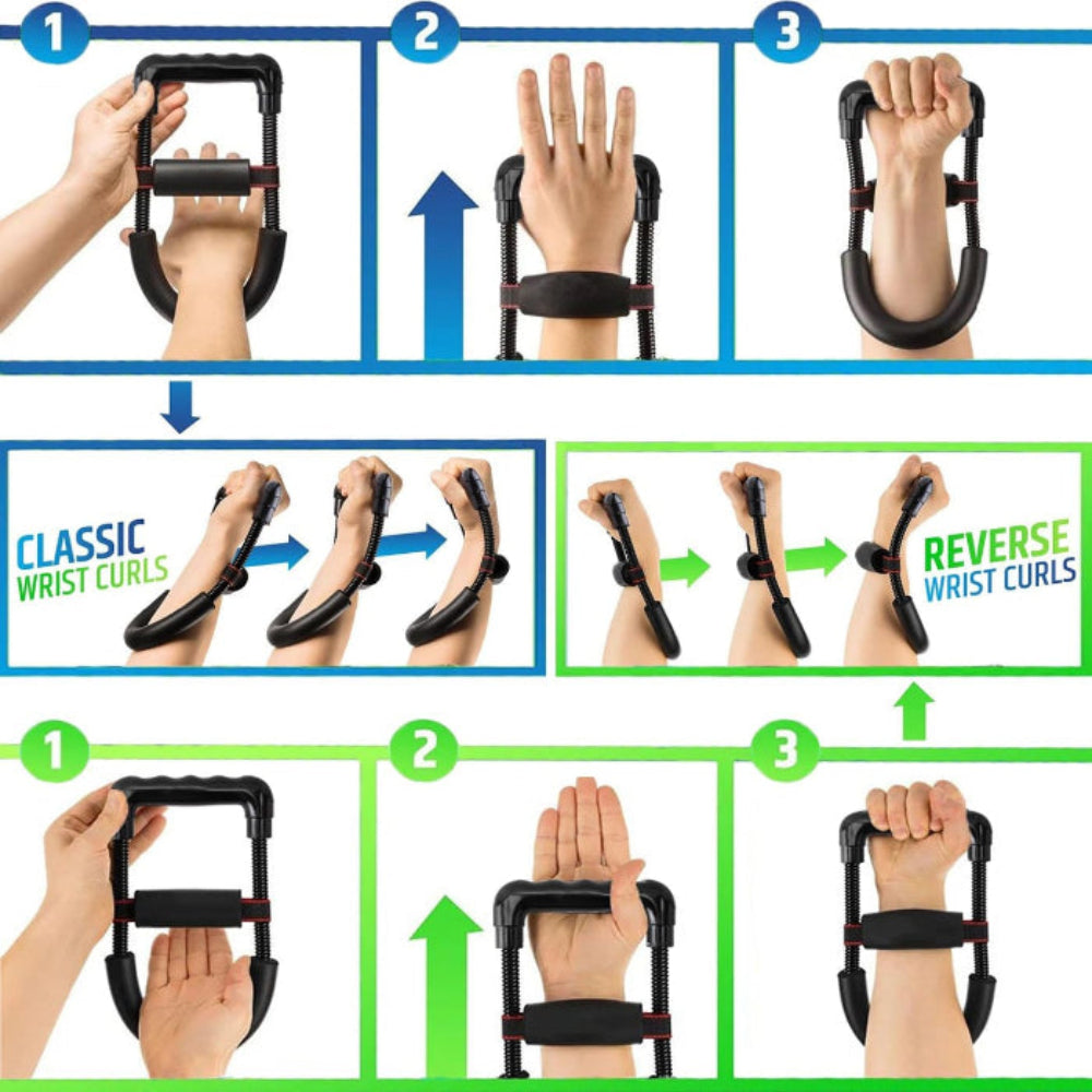 Home gym wrist and hand grip trainer for daily strength exercise