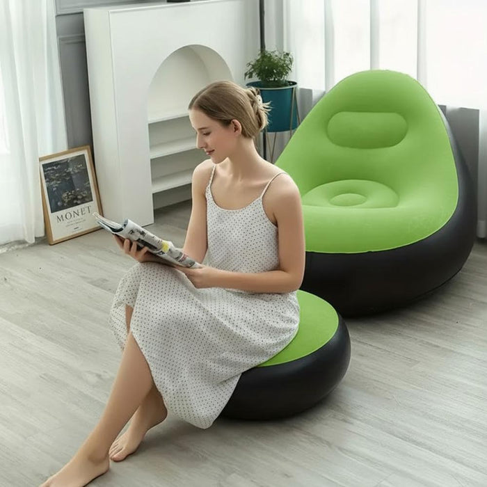 Inflatable Sofa with Footrest, lightweight air sofa for indoor and outdoor use in Pakistan