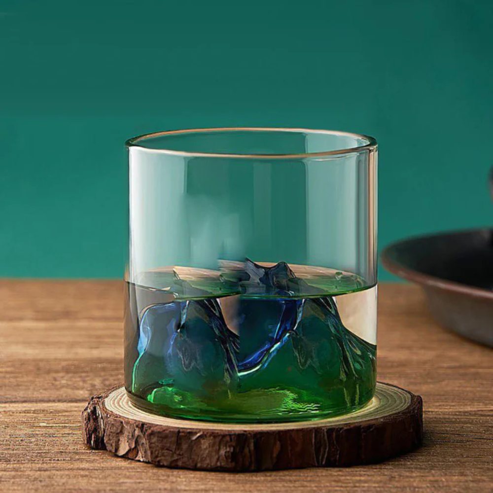 Heat Resistant Mountain Design Glass, easy use glass for daily drinks in Pakistan homes