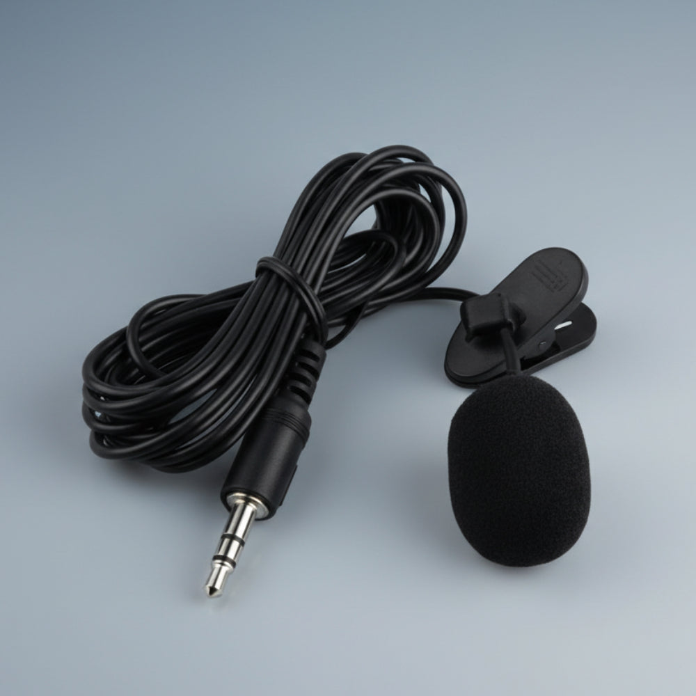Lapel microphone with 3.5mm jack for mobile and camera recording
