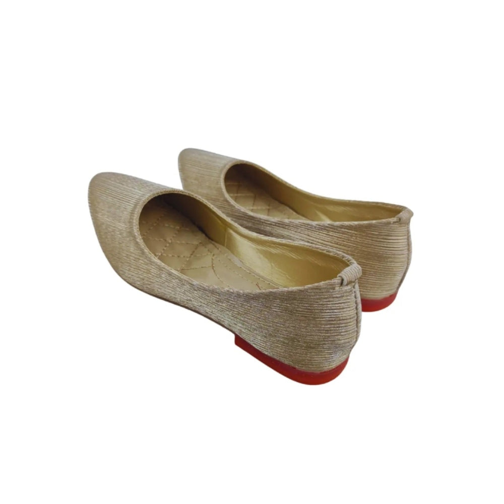 Comfortable beige flat shoes for women designed with a pointed toe, cushioned lining, and flexible sole for daily walking.