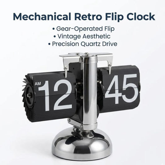 Mechanical Retro Auto Flip Clock, classic desk clock with flip time display for home in Pakistan