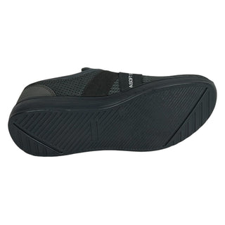 Men's lightweight grey slip-on footwear with breathable mesh material, comfortable fit, and supportive sole design.