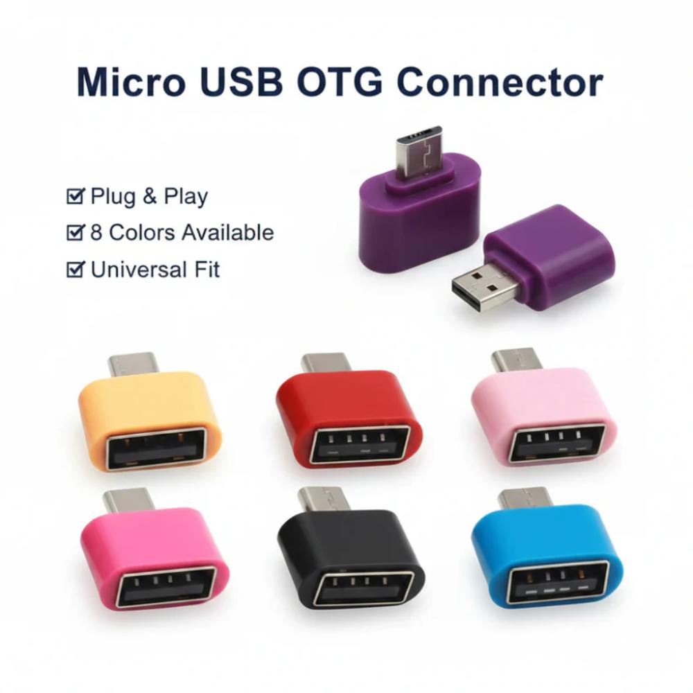 Micro USB OTG Connector for Android Phones, connect USB devices to phone easily in Pakistan