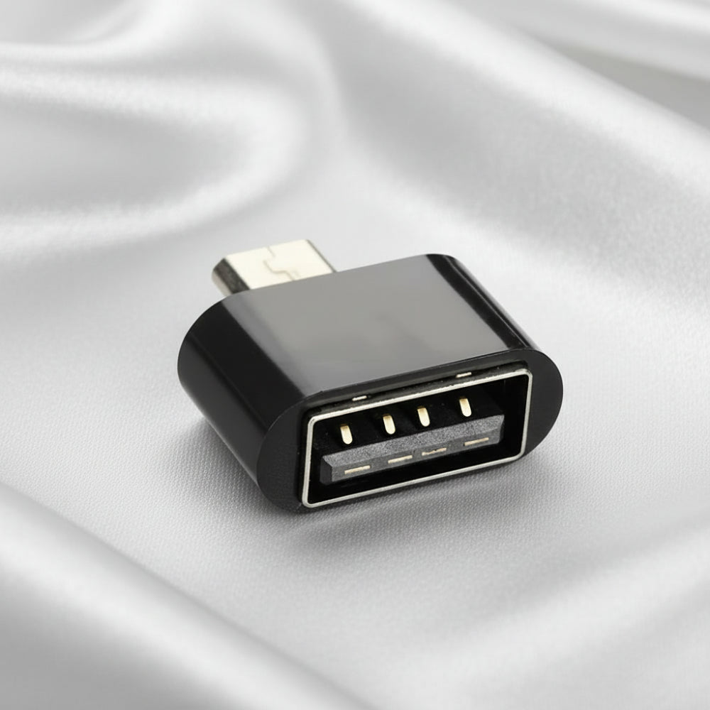 Micro USB OTG connector used with USB flash drive on Android phone