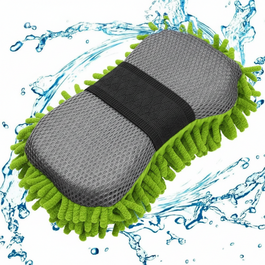 Microfiber car washing sponge pad for vehicle cleaning