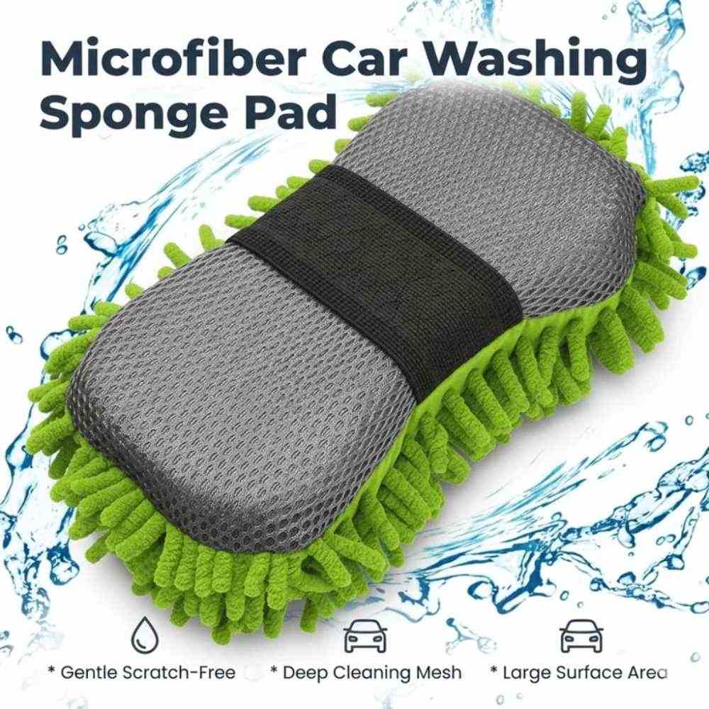 Microfiber Sponge Pad for Car Cleaning, soft cleaning pad for car wash and detailing in Pakistan