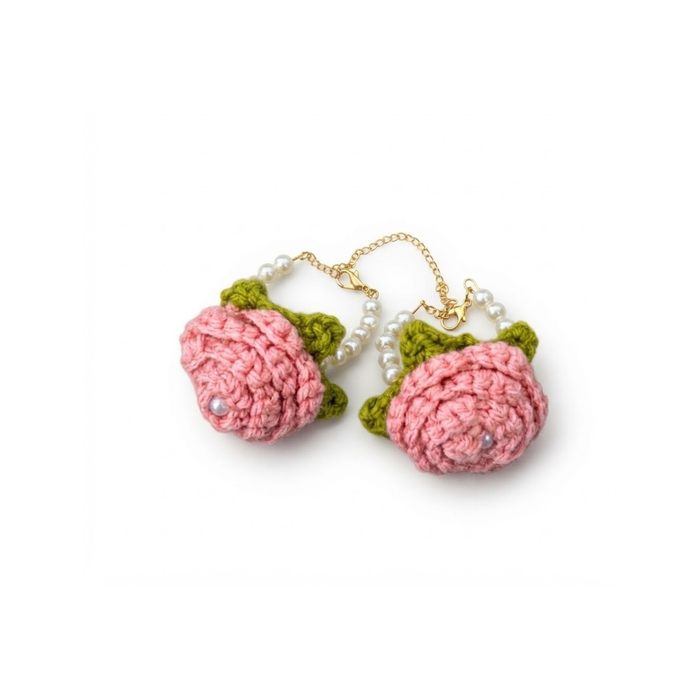 Mini Handmade Crochet Baby Gajry - Pink