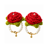 Mini Handmade Crochet Baby Gajry - Red