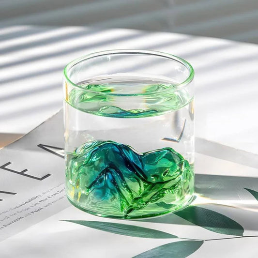Heat Resistant Mountain Design Glass, simple heat safe glass for tea and coffee in Pakistan