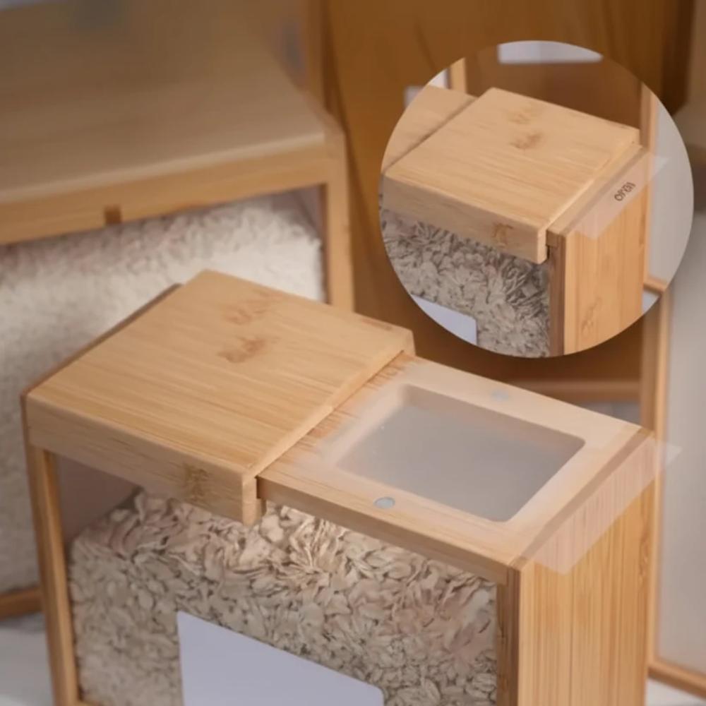 Wooden Grain Storage Box, durable kitchen container for dry food storage in Pakistan