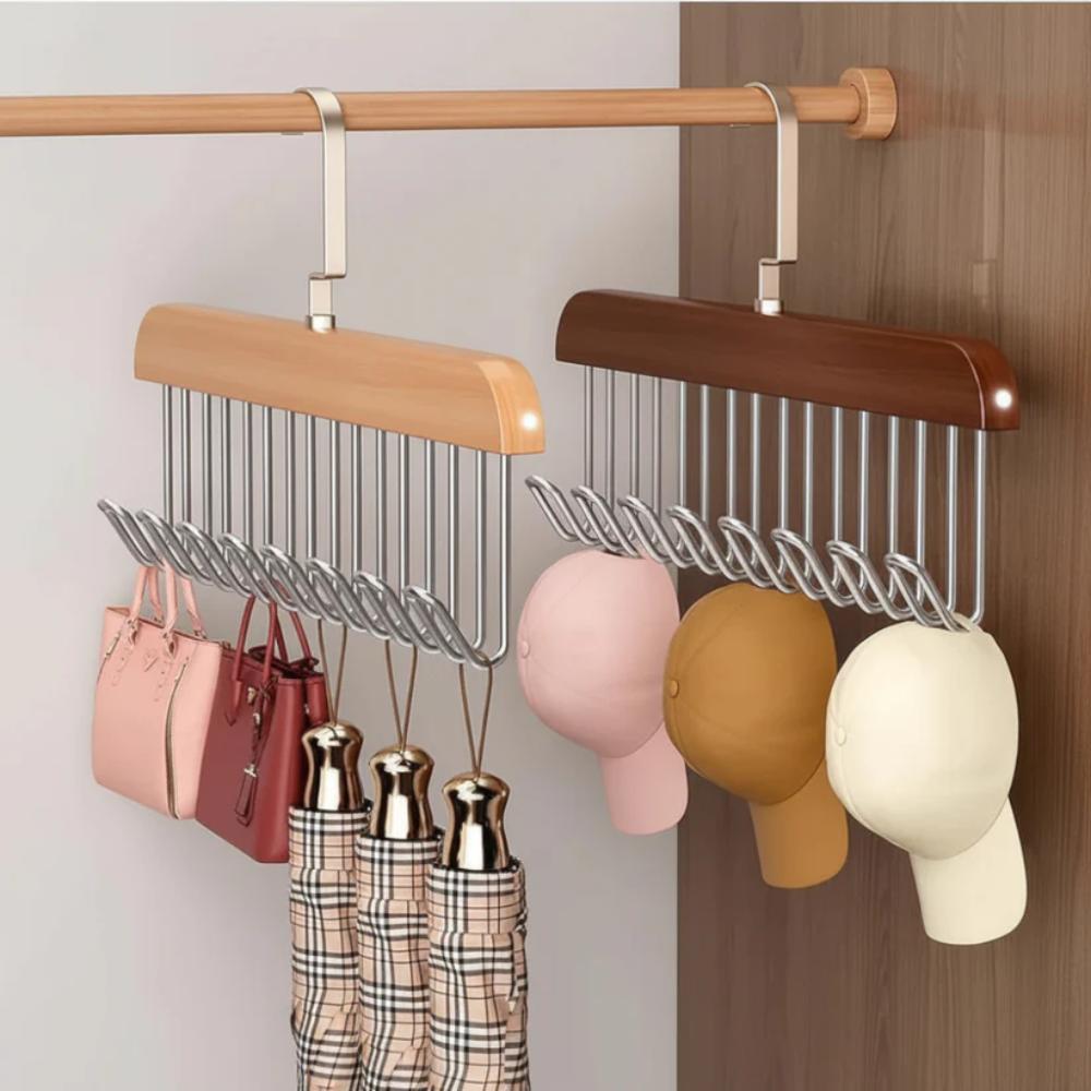 Wooden Multi Hook Hanger, clean and simple design for home storage and hanging needs in Pakistan