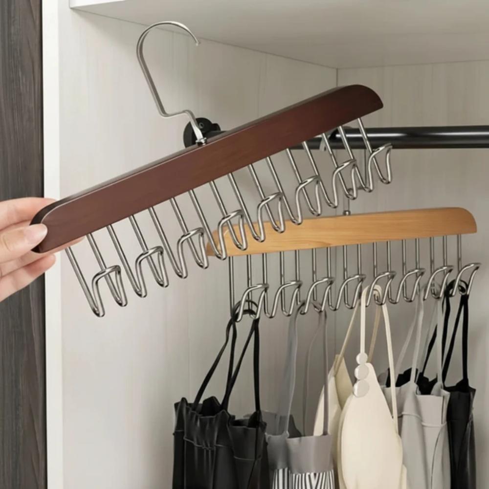 Wooden Multi Hook Hanger, strong hooks for hanging bags, scarves, and daily items in Pakistan
