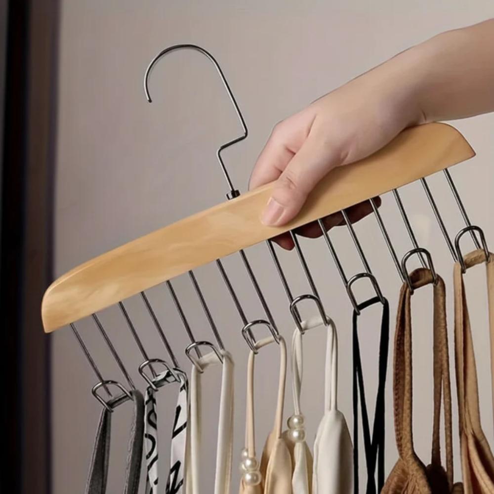 Wooden Multi Hook Hanger, easy to install hanger for clothes and essentials in Pakistan homes