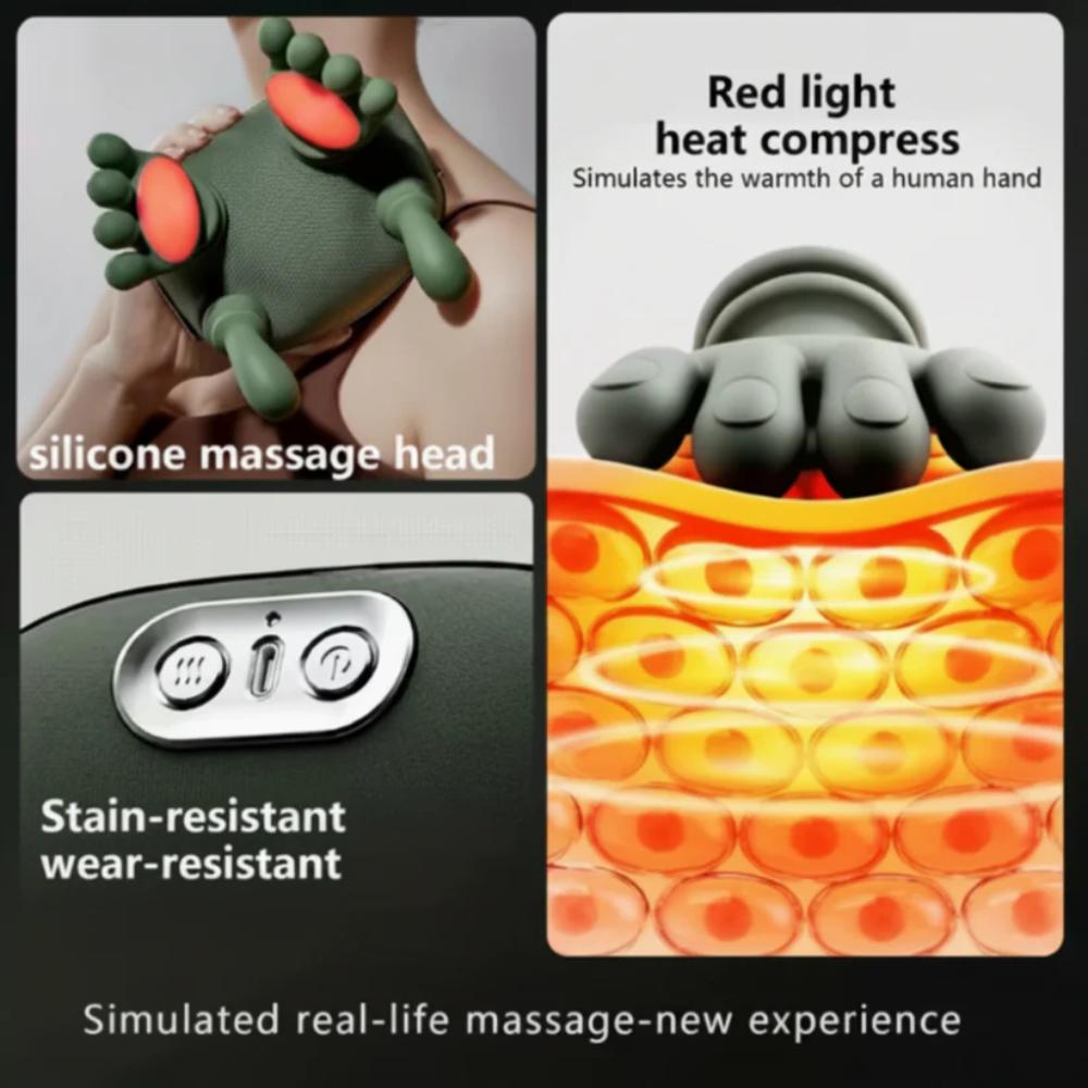 Rechargeable Neck & Back Massager with Heat Finger Nodes, easy use massager for neck and back in Pakistan