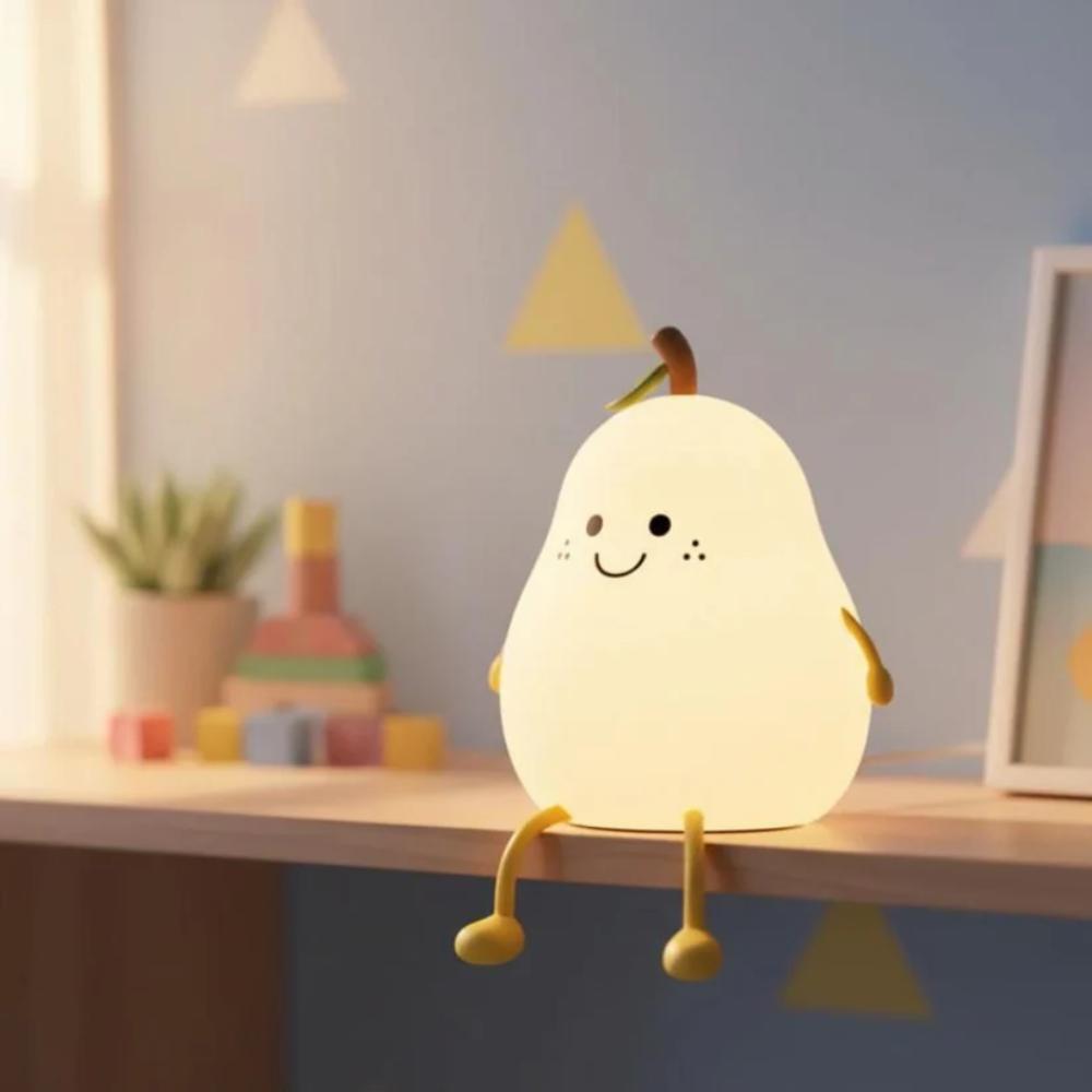 Pear Silicon Lamp, small soft light lamp for bedroom and nursery in Pakistan