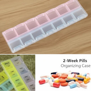 14-Slot Weekly Pill Box, easy carry medicine storage case for daily use in Pakistan