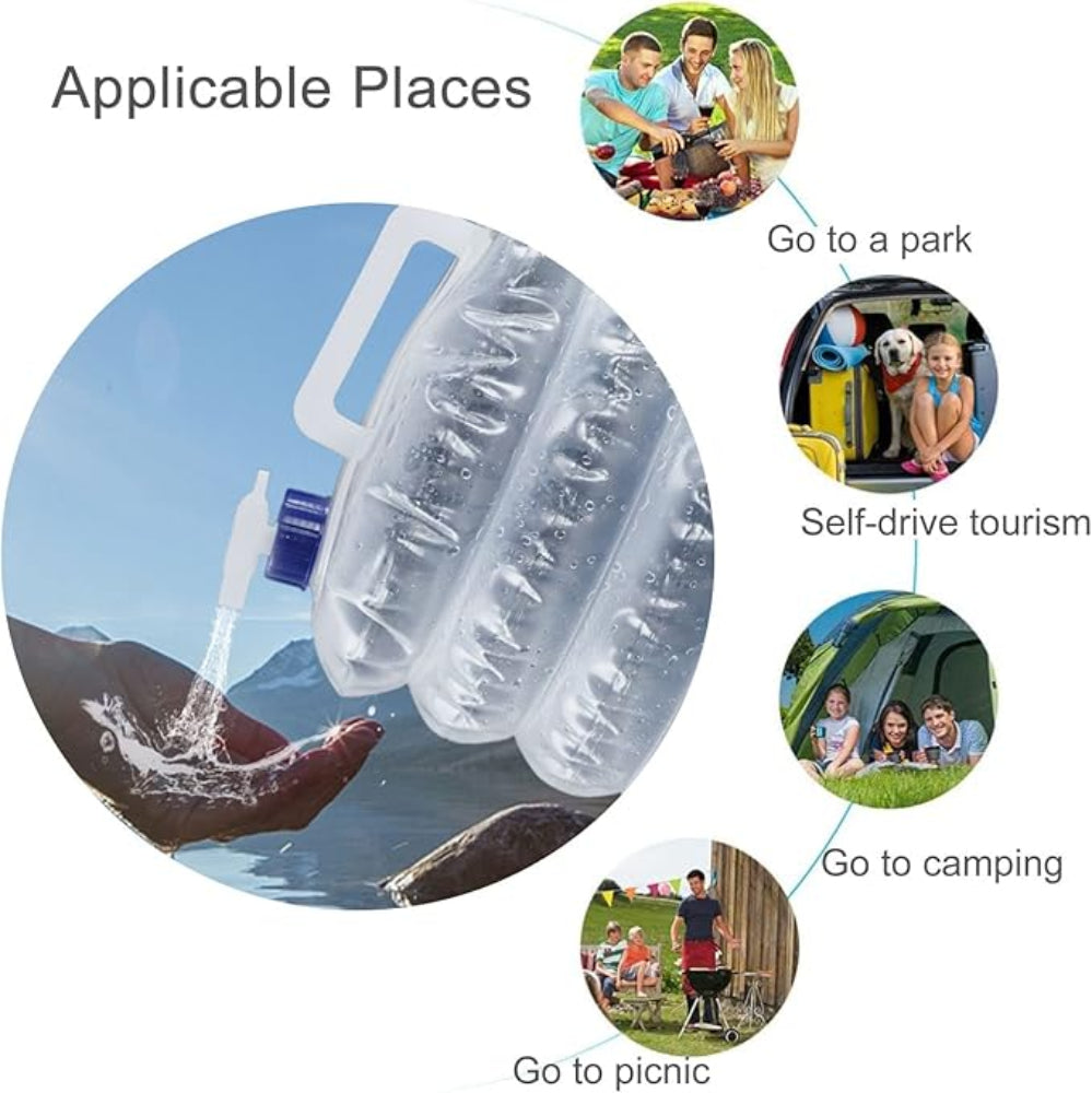 Portable 5L foldable water bottle for travel and picnic