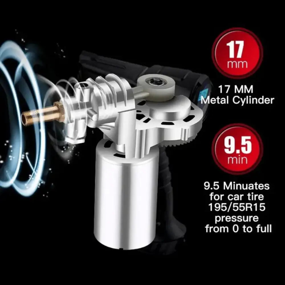 Electric Car Tyre Inflator, compact pump for quick tyre air filling in Pakistan