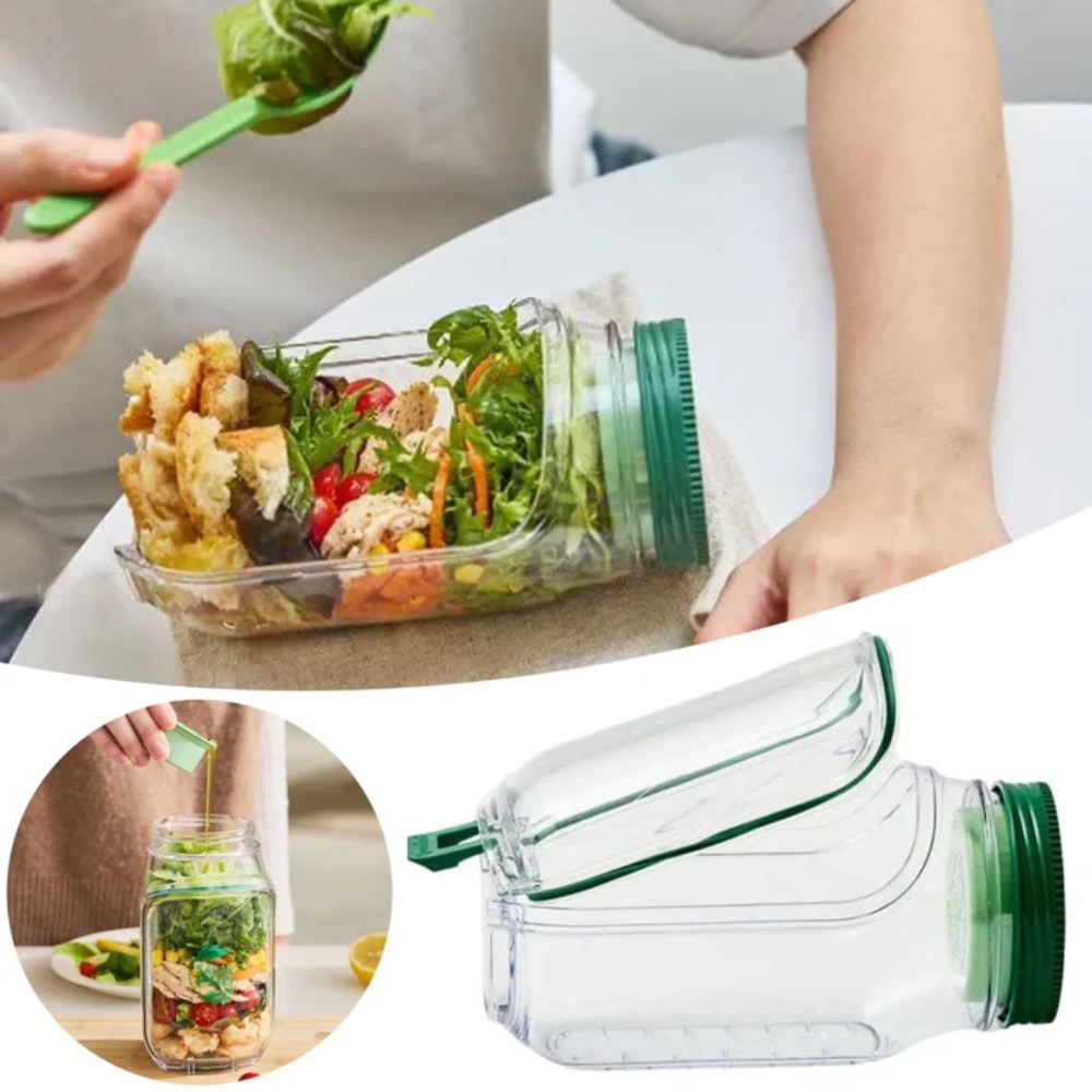 Leakproof Salad Jar with Dressing Cup, portable and leakproof salad jar for school and office use in Pakistan