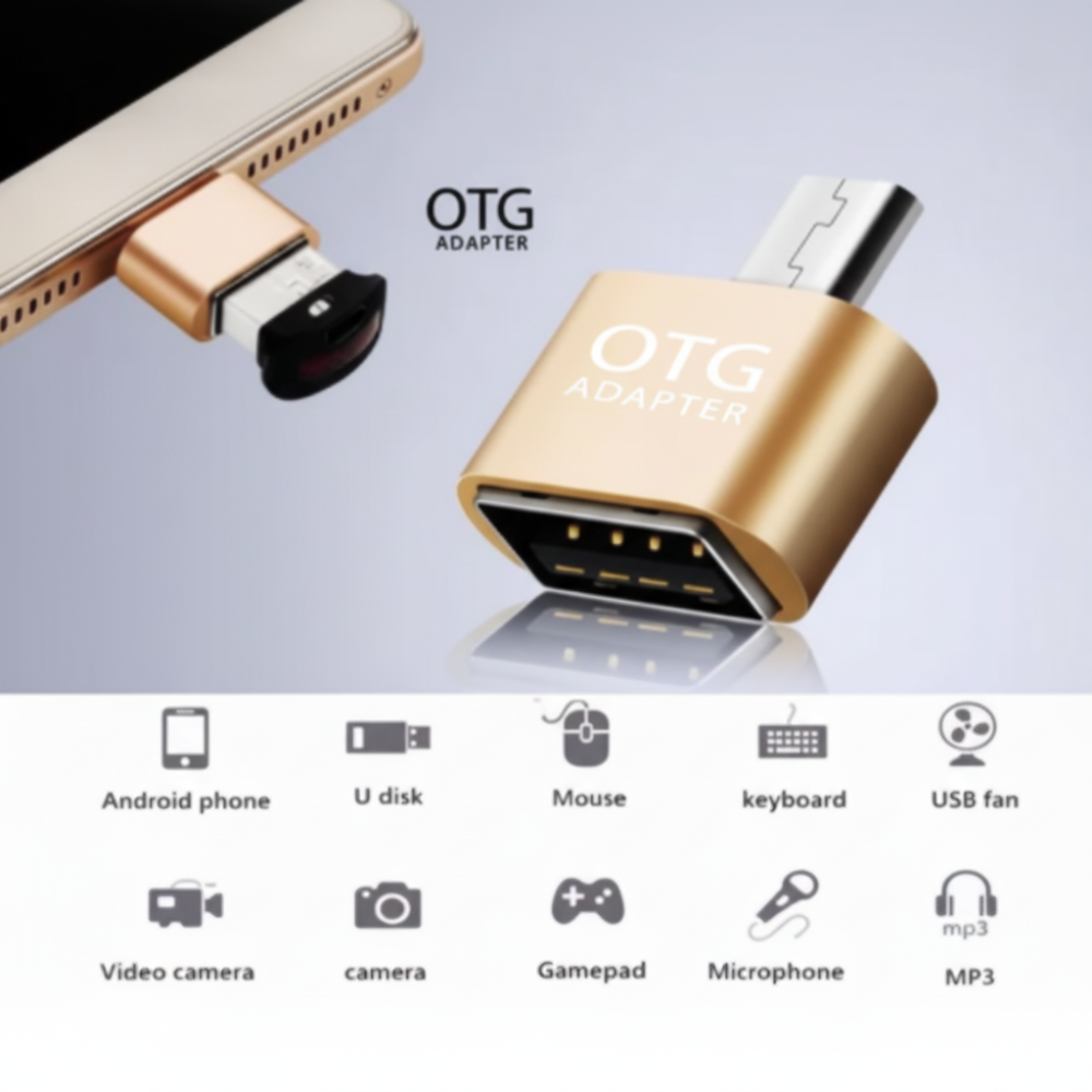 Compact micro USB OTG adapter easy to carry and use anywhere