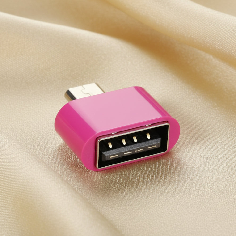 Compact micro USB OTG connector easy to carry and use anywhere