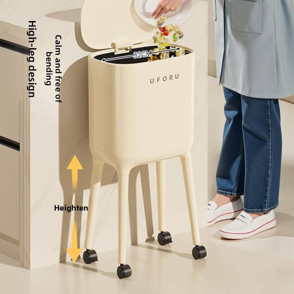 Portable wheeled dustbin 16 liter easy to move