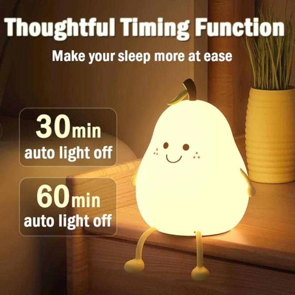 Pear Silicon Lamp, easy use night light for kids and adults in Pakistan