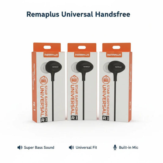 Remaplus Universal Handsfree, wired earphones for calling and music use in Pakistan