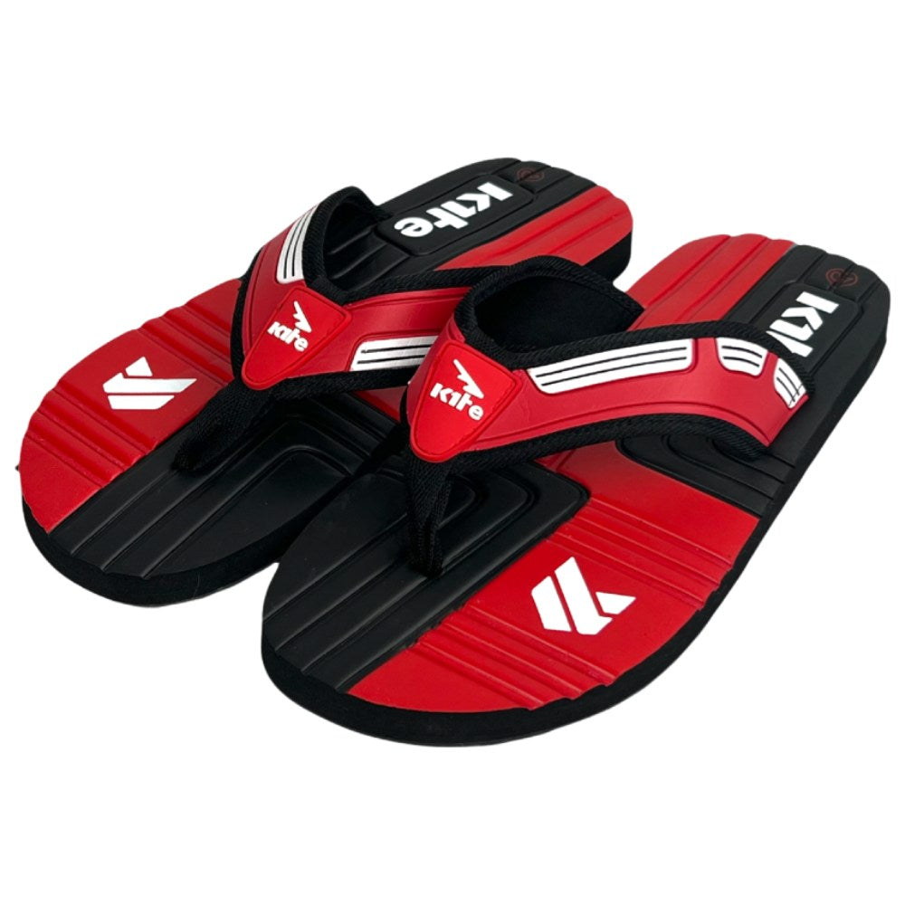 Lightweight men's flip flops designed with a cushioned footbed, textured sole, and durable construction for comfort.