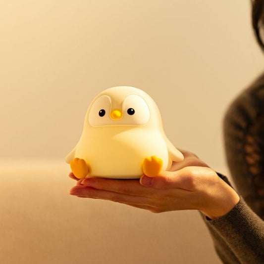 Soft LED baby penguin night lamp for peaceful sleep