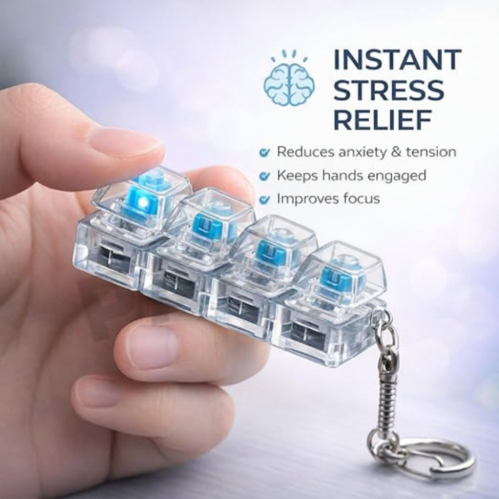 Gaming mechanical keychain fidget for keyboard lovers