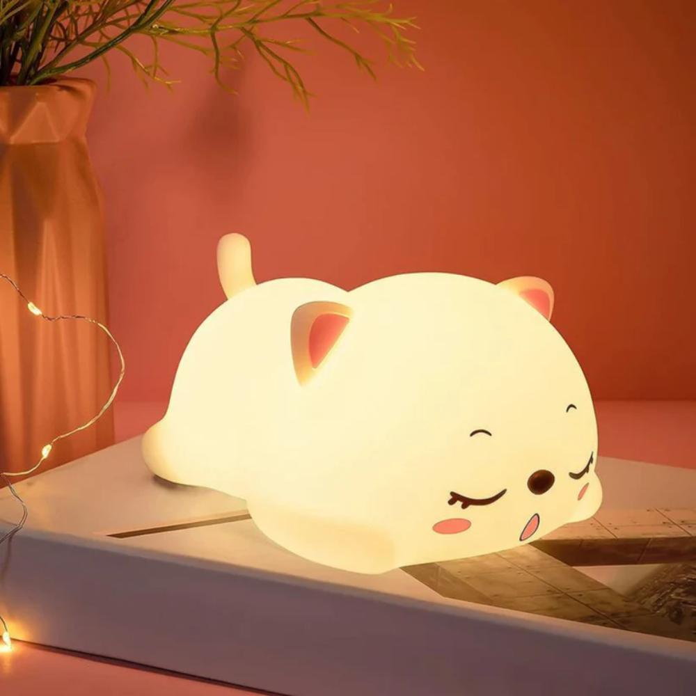 Snoring Cat Silicon Lamp, soft silicone lamp for relaxing light in Pakistan homes