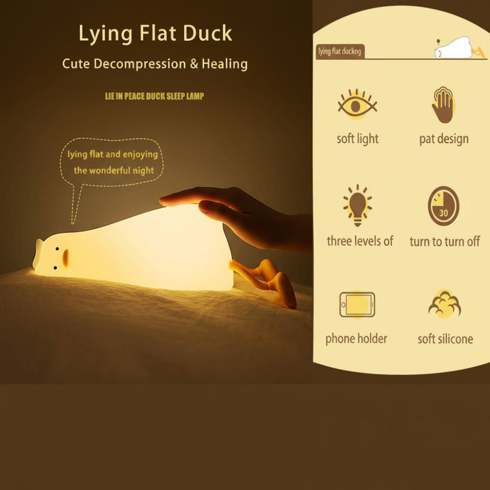 Touch control duck LED night light easy to use