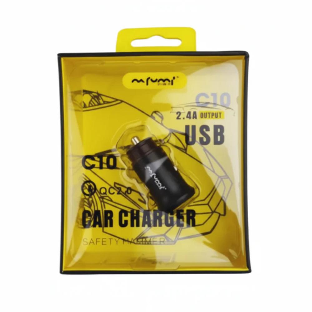 Dual USB Car Charger Fast Charging Adapter 12–24V (Black), durable car charging adapter in Pakistan