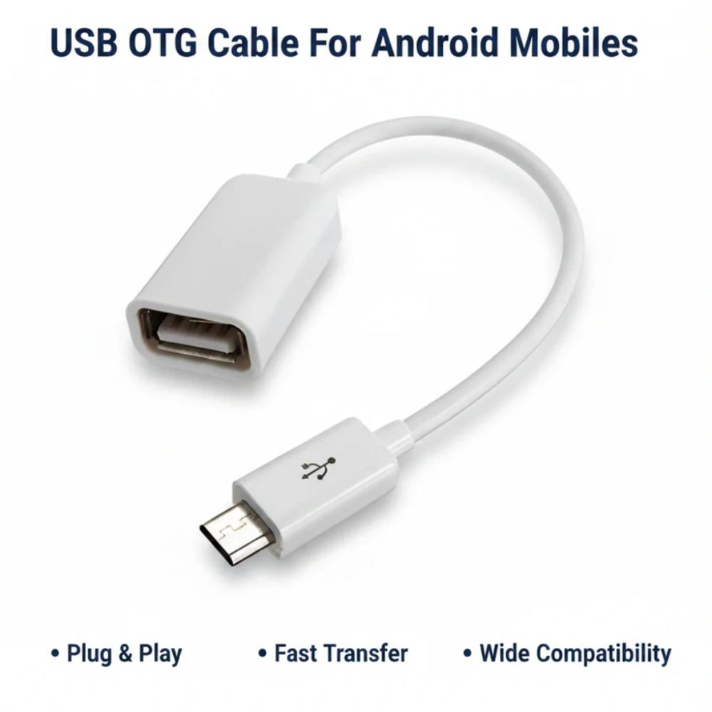 USB OTG Cable for Android Mobile Phones, connect USB devices to phone easily in Pakistan