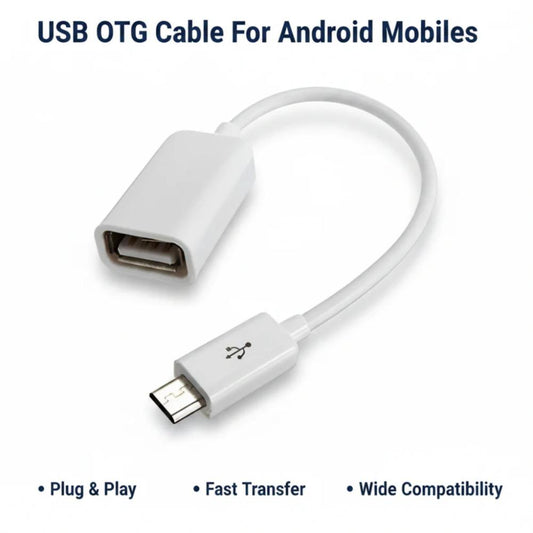 USB OTG Cable for Android Mobile Phones, connect USB devices to phone easily in Pakistan