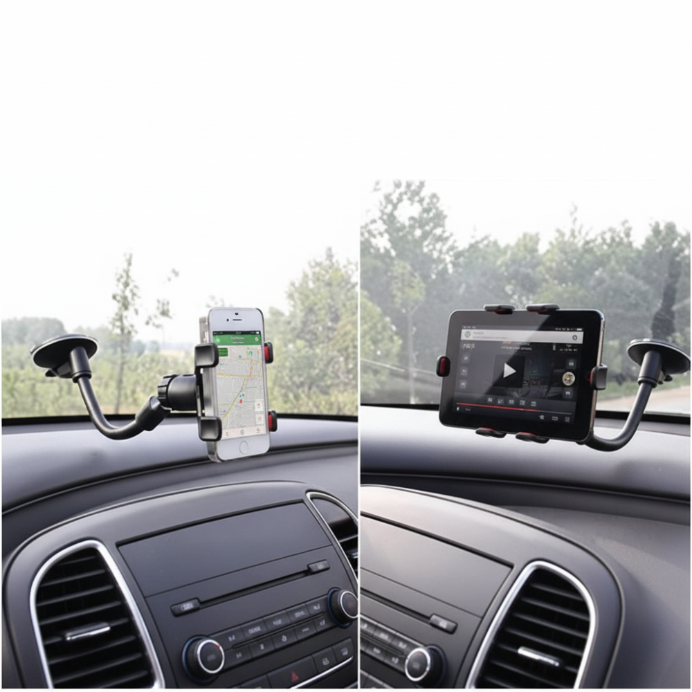 Universal car phone holder compatible with Android and iPhone devices
