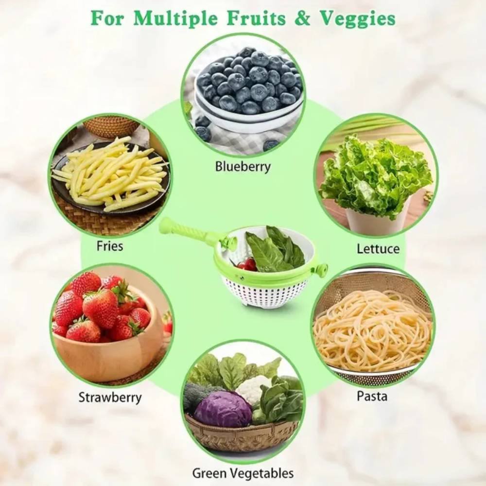 Fruit & Vegetable Draining Basket with Spinner, useful tool for washing fruits and vegetables in Pakistan