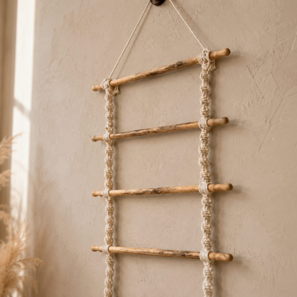 Macrame photo hanging display for bedroom, living room, and office wall decoration in Pakistan