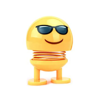 Dancing Emoji Spring Dashboard Toy