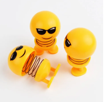Dancing Emoji Spring Dashboard Toy